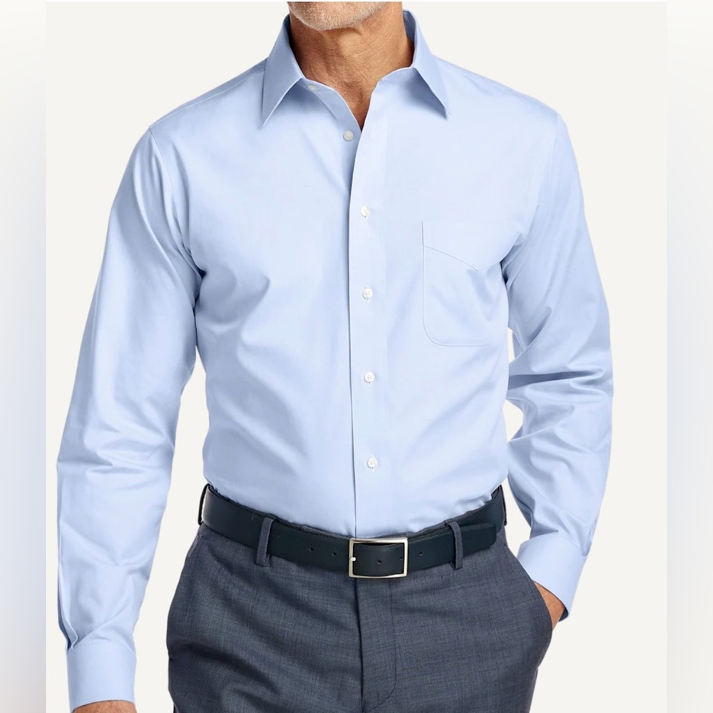Paul Fredrick Blue Dress Shirt 15x32 NWT Button Down Shirt Men’s Classic Fit